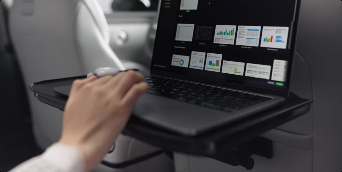 Mounting points on front seatbacks