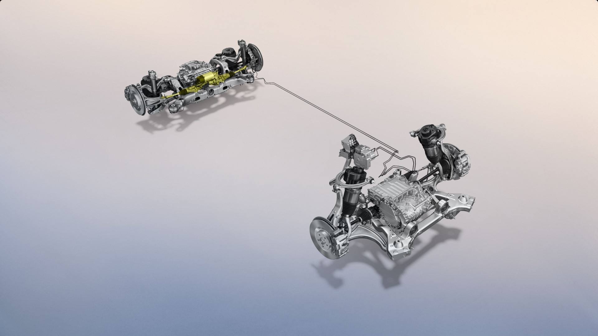 Front Double-wishbone + Rear H-arm Multi-link + All-aluminum Chassis